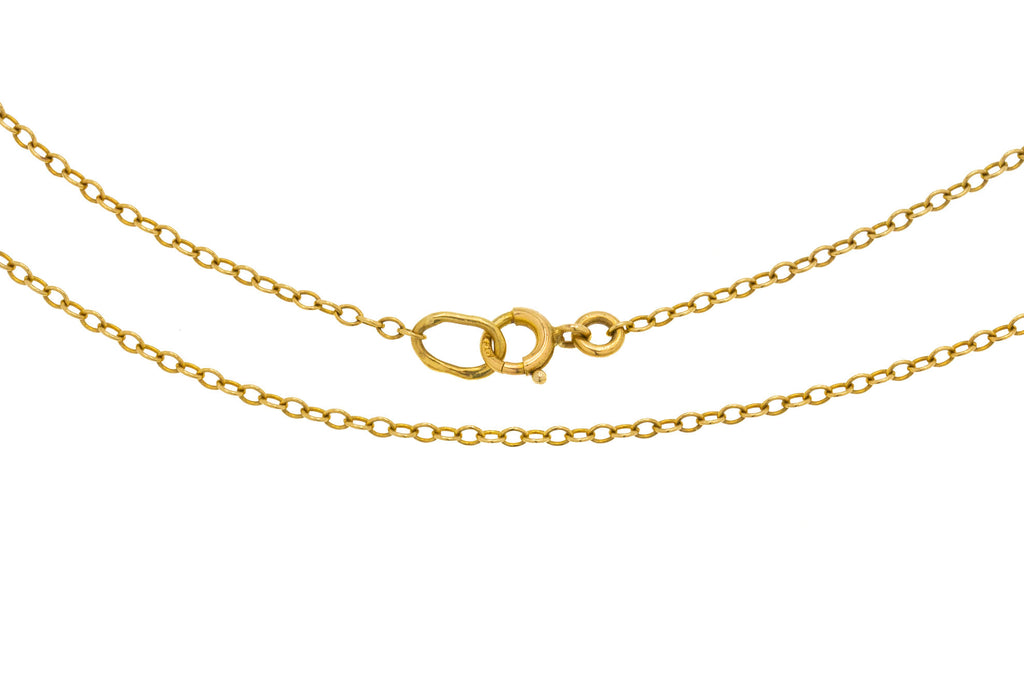 19" Vintage 9ct Gold Pendant Chain