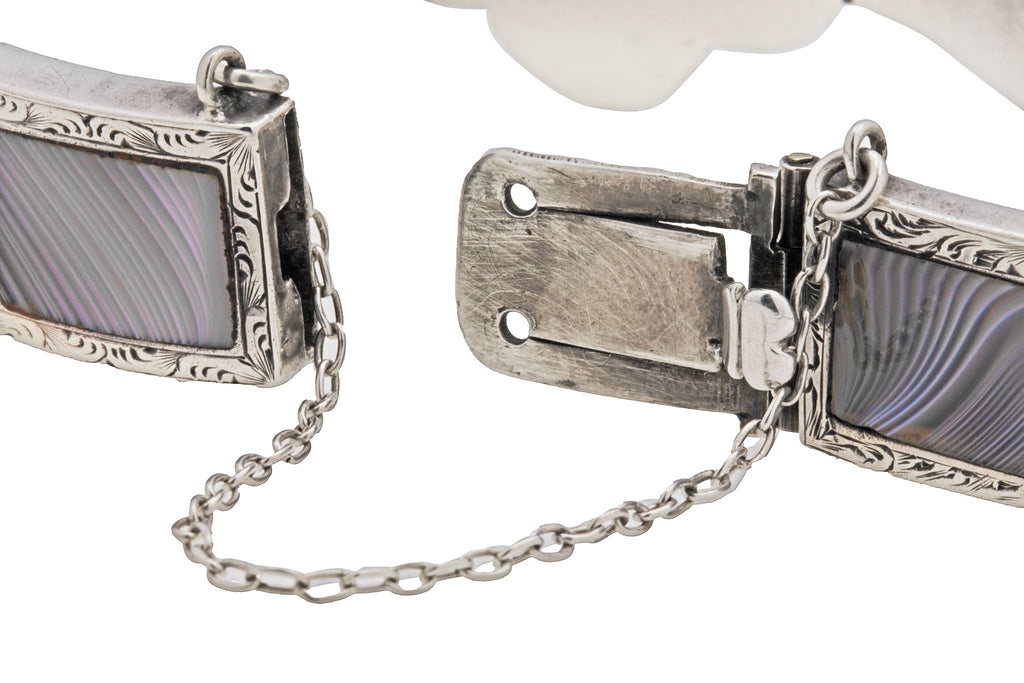 Victorian Silver Scottish Agate Bracelet