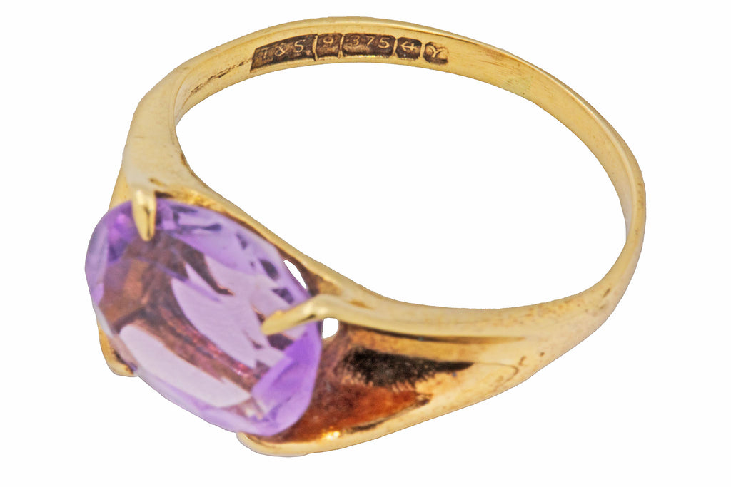 9ct Gold Amethyst Solitaire Ring, 1.80ct