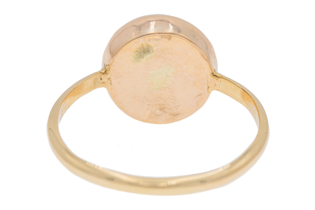 Antique 9ct Gold Round Moonstone Ring, 3.00ct