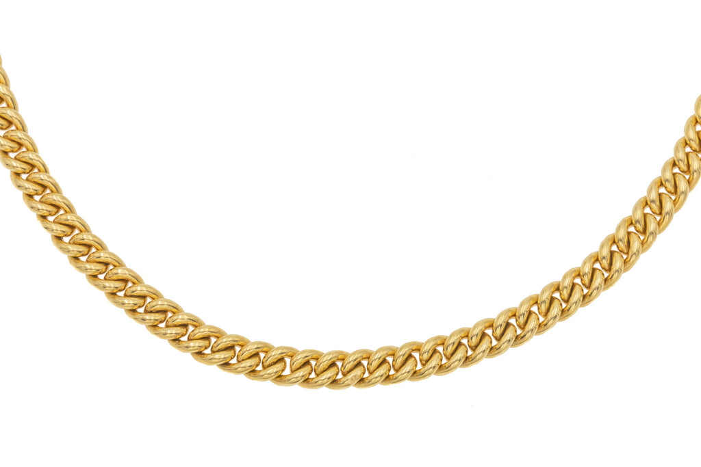 18" Solid 18ct Gold Mappin & Webb Curb Chain (55.6g)