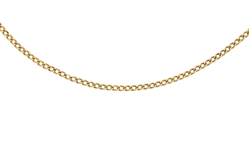 20" 9ct Gold Curb Link Chain, 5.4g