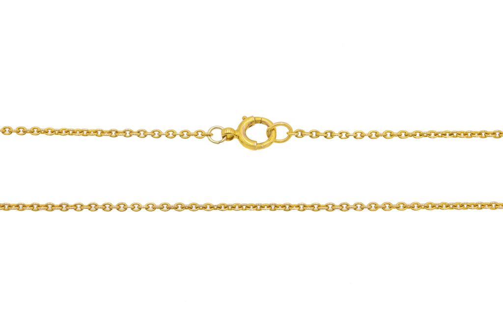 18.5" Antique 9ct Gold Pendant Chain, 2.5g