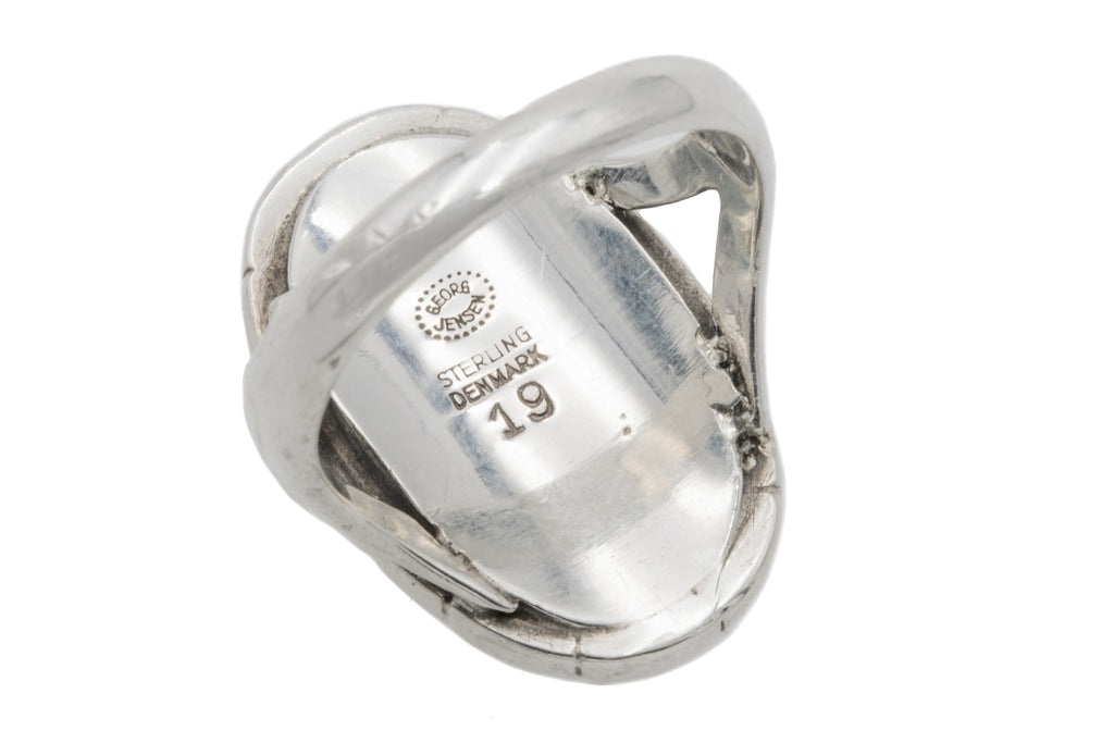 Silver Georg Jensen Cabochon 'Heritage' Ring