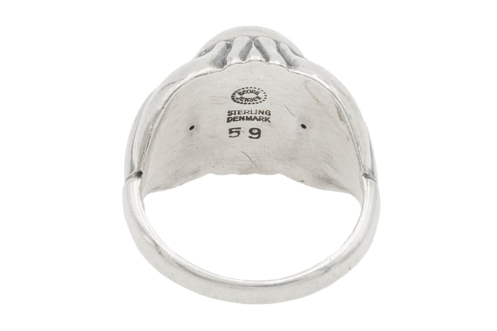 Sterling Silver Georg Jensen Domed Flower Ring