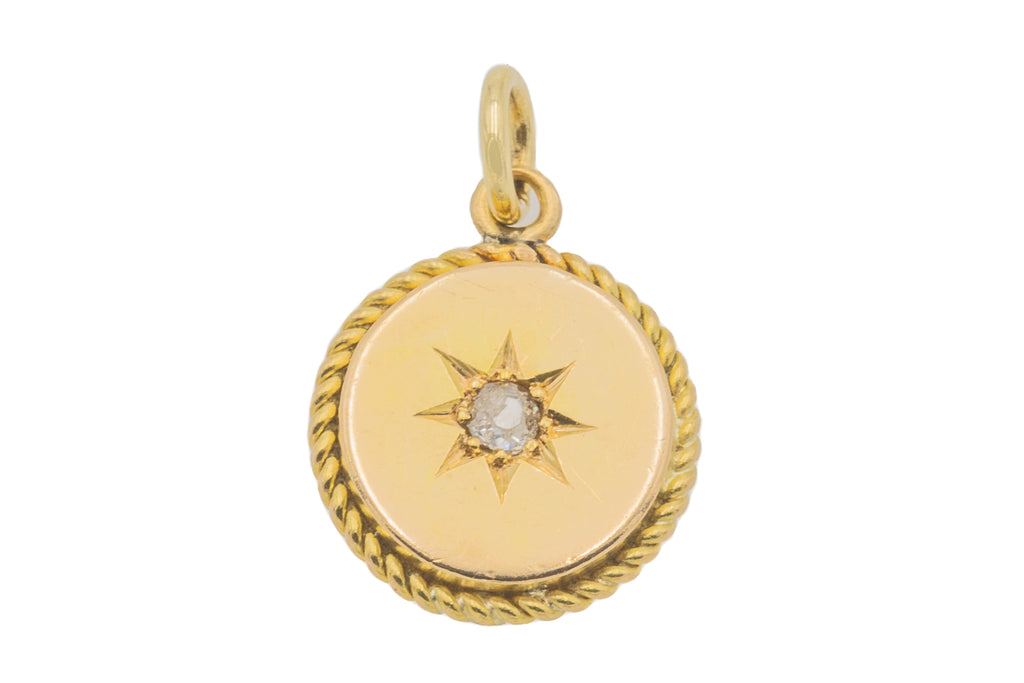 Antique 18ct Gold Diamond Pendant
