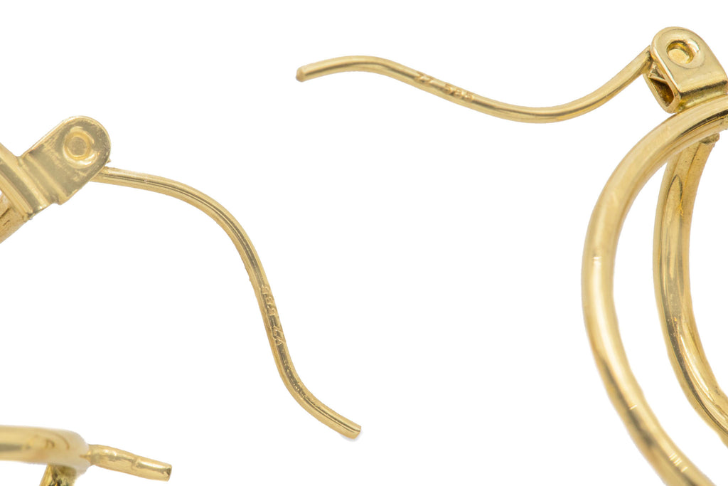 14ct Gold Twist Hoop Earrings
