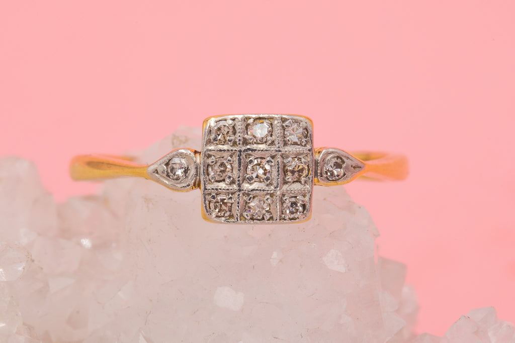Art Deco 18ct Gold & Platinum Diamond Ring