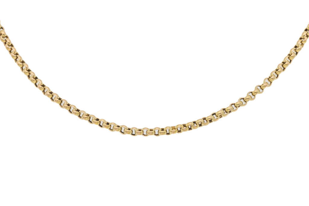 16.5" Antique 15ct Gold Belcher Chain, 9.7g