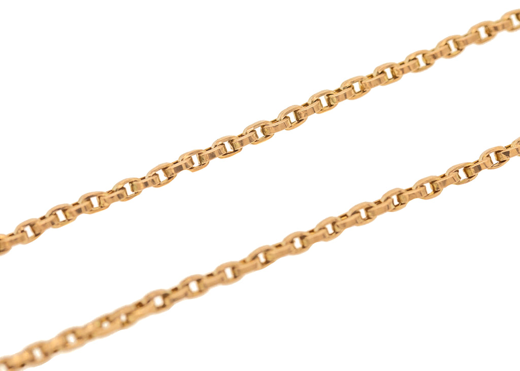 Antique 18" 9ct Gold Belcher Chain With Dog Clip, 7.2g