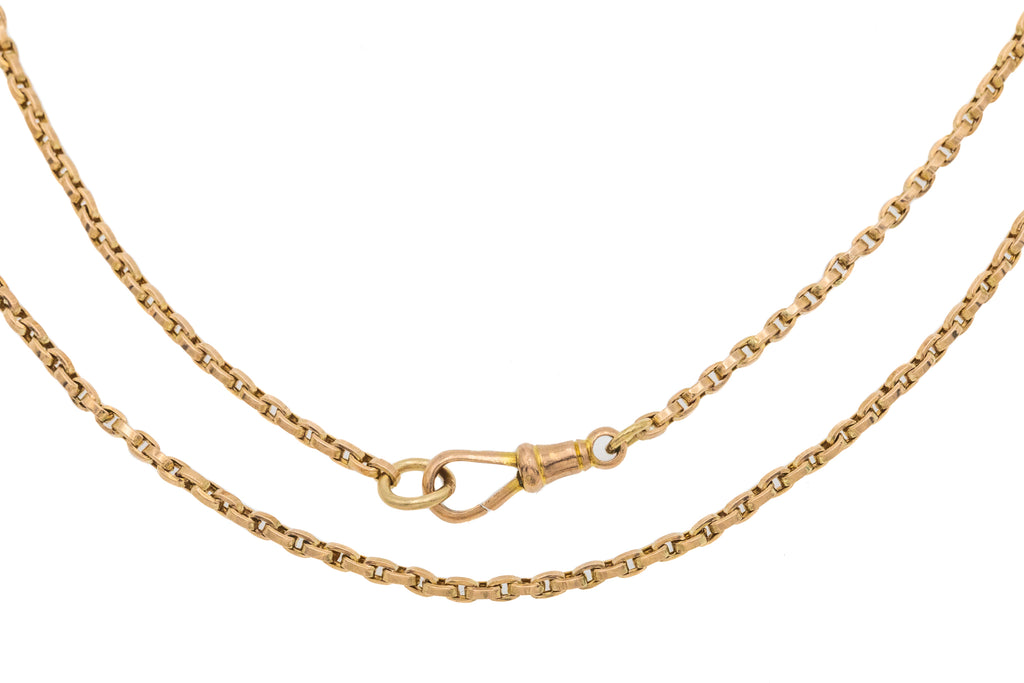 18" Antique 9ct Gold Belcher Chain, 7.3g