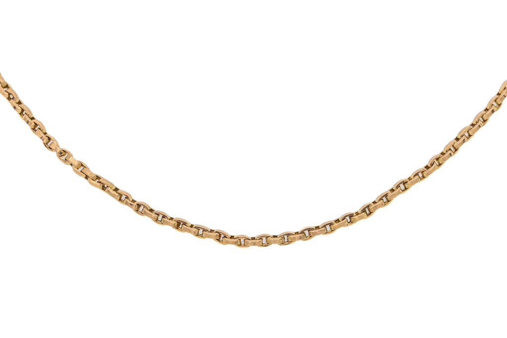 18" Antique 9ct Gold Belcher Chain, 7.3g