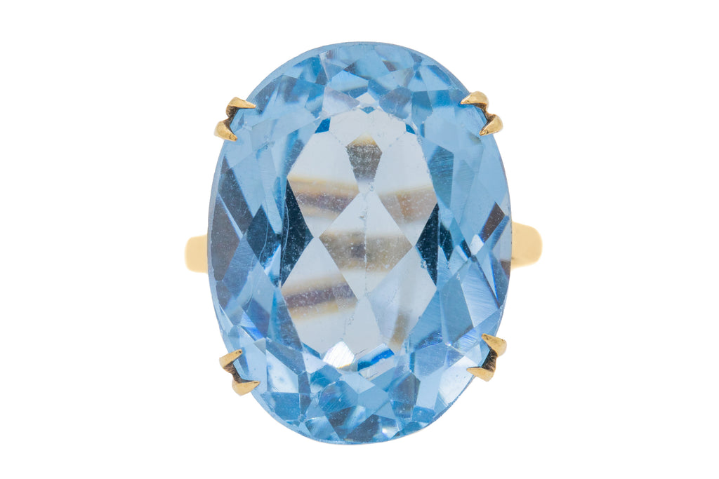 9ct Gold Blue Topaz Dress Ring, 17.30ct