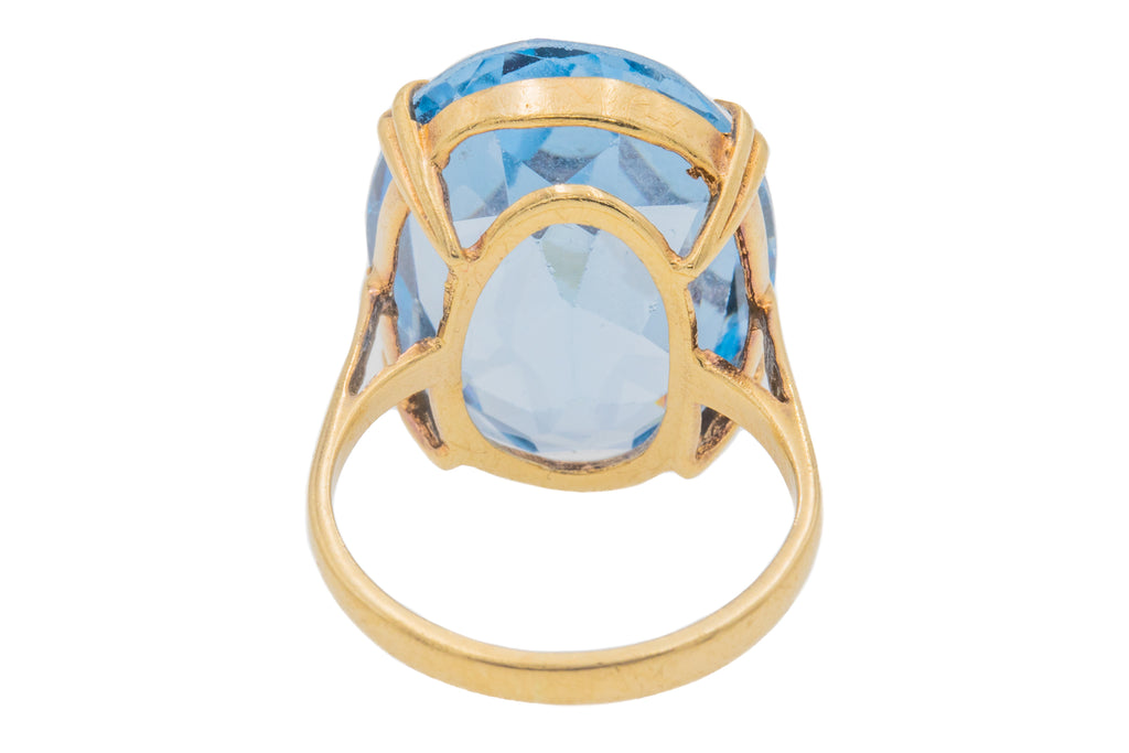 9ct Gold Blue Topaz Dress Ring, 17.30ct