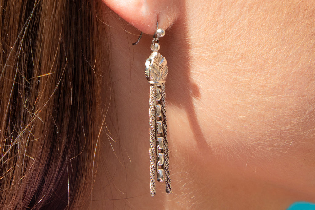 Victorian Silver Tassel Earrings