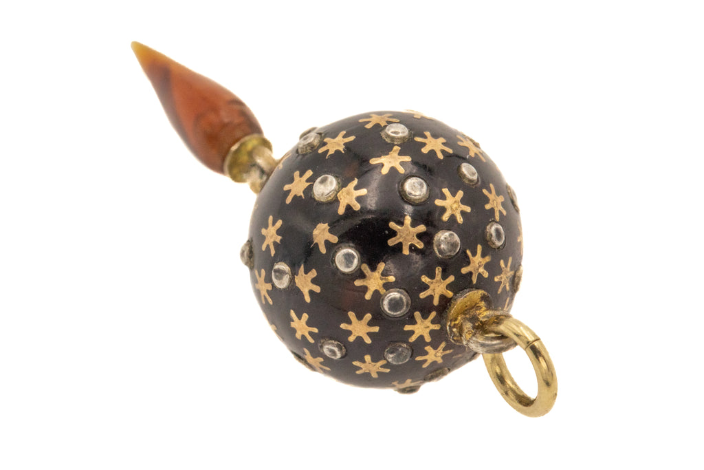 Victorian Pique Ball Drop Pendant