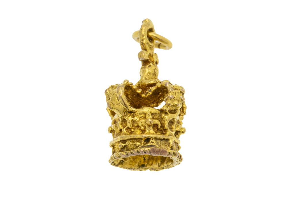 14ct Gold Crown Charm Pendant