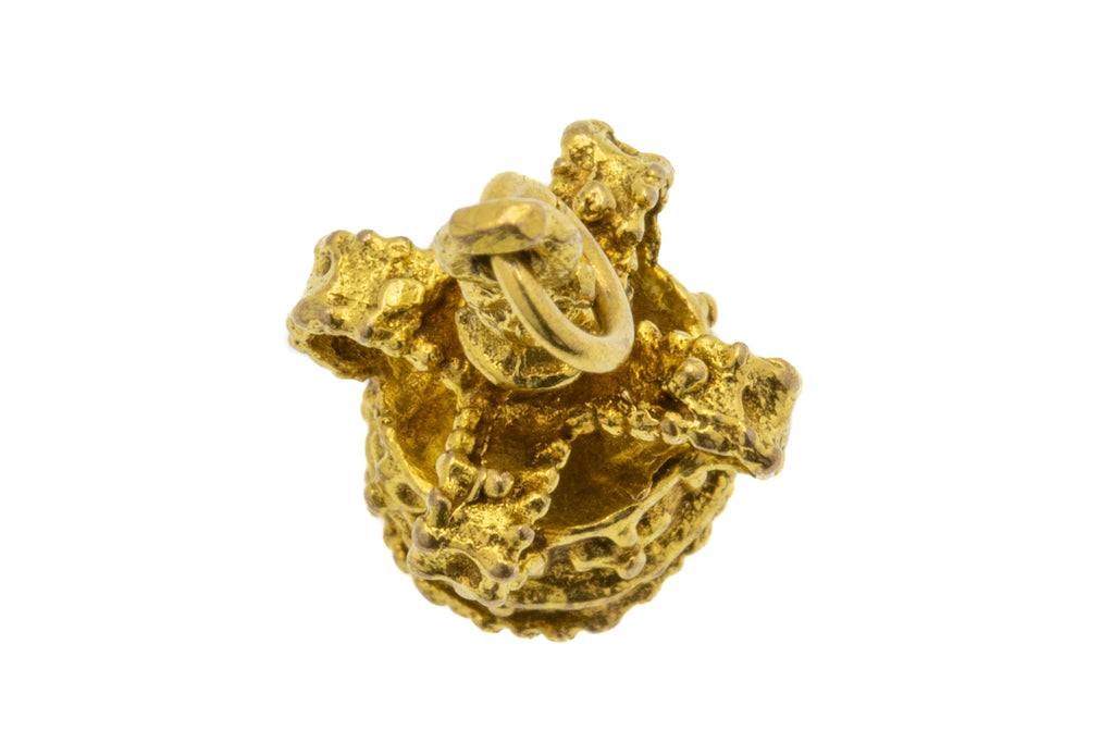 14ct Gold Crown Charm Pendant