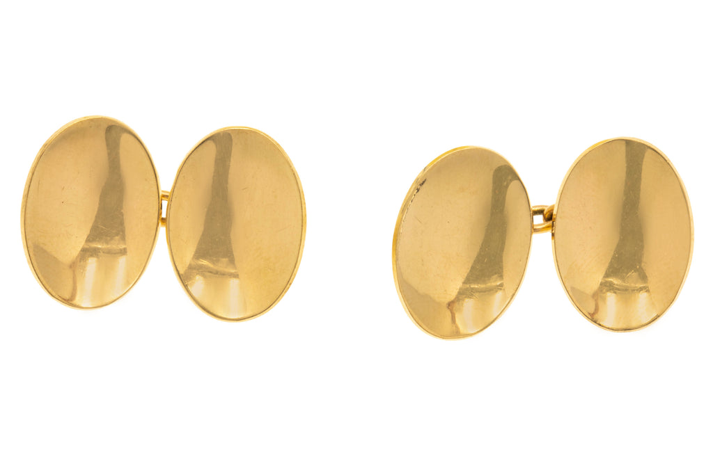 9ct Gold Oval Cufflinks