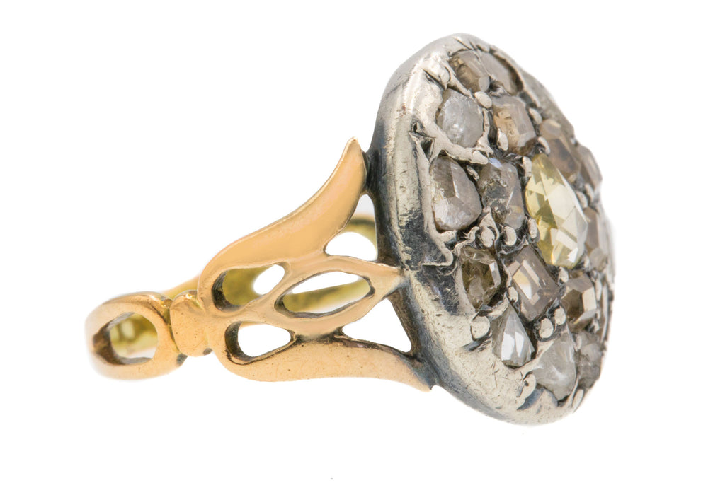 Early 19th-Century Georgian Rose & Table-Cut Diamond Ring